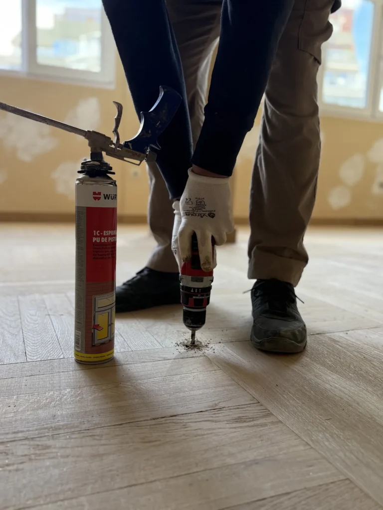 Restauración de un suelo de parquet