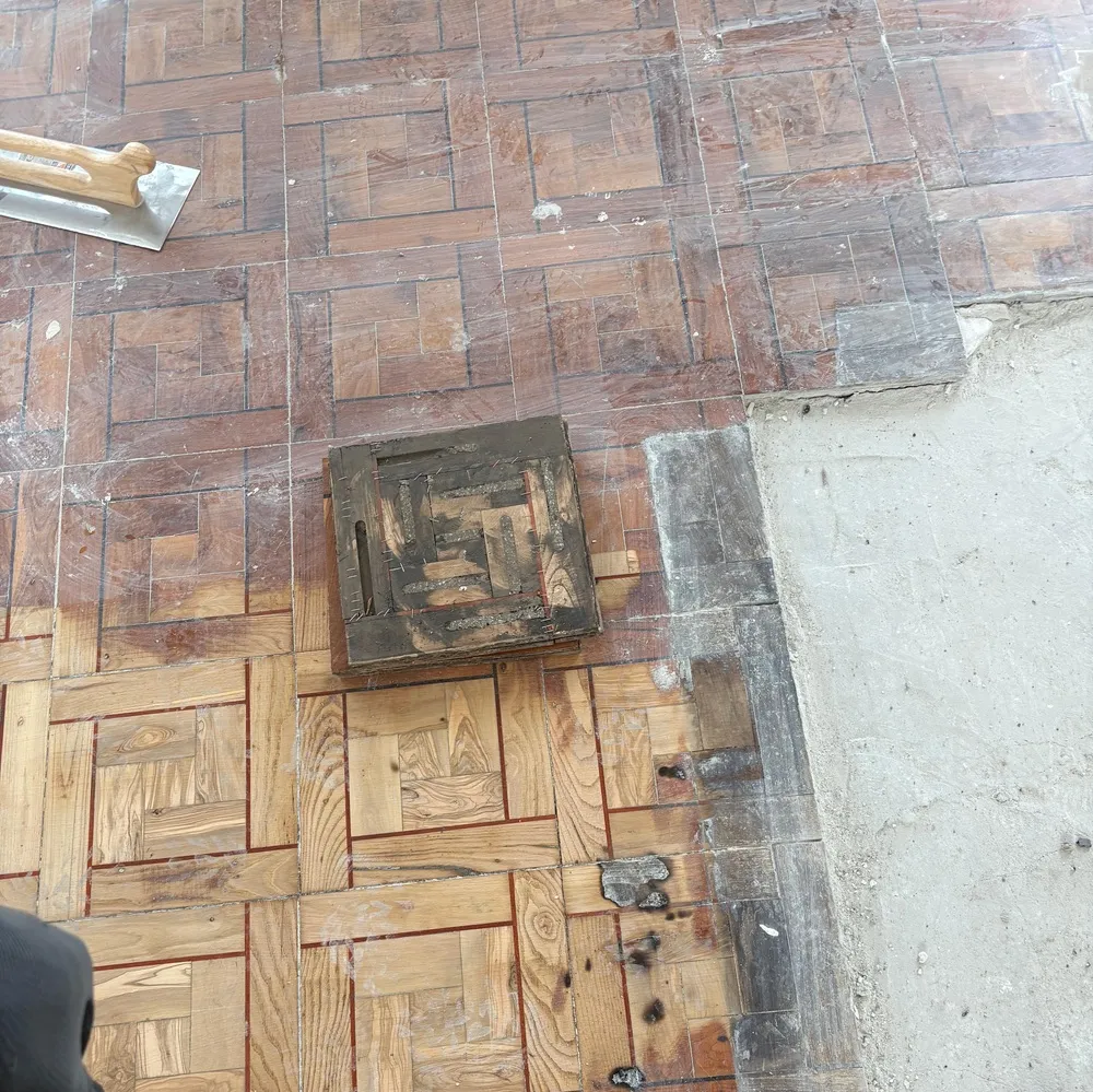 Suelo siendo restaurado en Córdoba